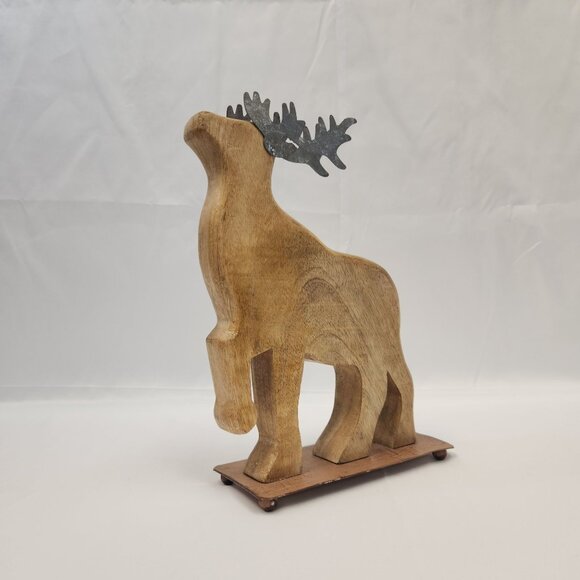 Vintage Mid-Century Wooden Crafted Reindeer Home Christmas Holiday Decor - Picture 9 of 16